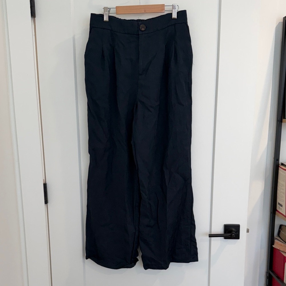MELLODAY Women's Dark Blue Wide-Leg Pants